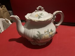 Gyönyörű, nagyméretű ZSOLNAY „Sárgarózsás” porcelán ét- és tálalókészlet