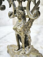 Empire bronz 2 àgú gyertyatartó Szfinx Szobor