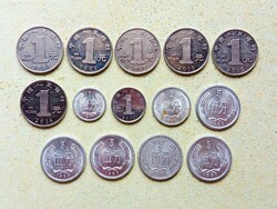 Kína 14 db Különböző Érme 1 2 5 Jiao Yuan 1957-2016