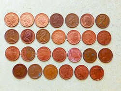 Anglia 27 db Különböző Érme 1 Penny 1971-2016