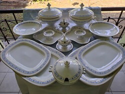 Fischer Emil Budapest antik porcelán étkészlet – 78 db, jelzett, gyönyörű állapot