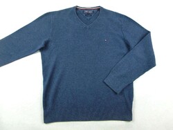 EREDETI TOMMY HILFIGER (M) ELEGÁNS FÉRFI PASZTELLKÉK PULÓVER