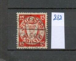 Danzig Szabad Város 1924-1925 hivatalos bélyeg 15 pfennig, pecsételt