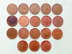 Anglia 18 db Különböző Érme 2 Pence 1971-2016