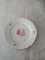 Antik,  számozott, jelzett  Tertia , herendi  porcelán süteményes tányér  15,5 cm  - bécsi rózsás