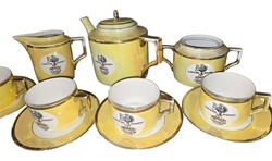 Zsolnay porcelán Braun Salvator Likőr reklám teás készlet