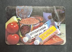 Szegedi Konzervgyár Travel Cream Card Calendar 1986