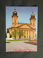 Képeslap,Debrecen,Kossuth Lajos szobor,Ref. nagytemplom látkép,részlet, 1969-