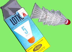 1980'S Retro tollaslabda játéklabdái EREDETI DOBOZZAL HIÁNYTALAN szett „WEFFA” LENGYEL SPORTSZERGYÁR