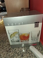 18 darabos üveg pohár készlet