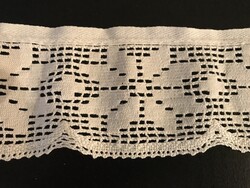 SZALAG - CSIPKE - 75 x 9 cm - RÉGI - PAMUT - FOTÓK SZERINT