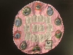 1966 év - ZSEBKENDŐ - 28 cm - NYOMOTTMINTÁS - PAMUT - RÉGI - KÉPEK SZERINT