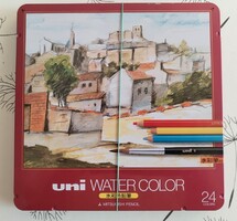 Mitsubishi Uni Water Color 24 db-os prémium japán akvarell ceruza készlet
