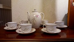 Retro Hollóházi porcelán kávés/teás készlet