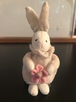 NYÚL - PLÜSS - 13 x 6 cm - EZÜSTÖSEN CSILLOG  - OSZTRÁK  - KÉPEK SZERINT
