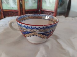 Antik Sarreguemines francia porcelán kávéscsésze – gyűjtői pótdarab – repedt