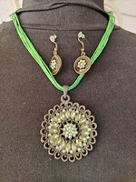 Mandala zöld köves ékszer szett (9186)