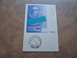 Commemorative Cover for 25 Years in Space, Farkas Bertalan Papal Fighter Pilot - Gum Tear