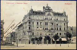 Budapest - Fehérvári - út / Egyetem kávézó, vendéglő  - antik képeslap  1903