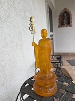 Méz borostyán színű Buddha szobor nagy.