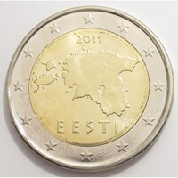 Észtország,2 euro 2011 aUNC+ ötvözet