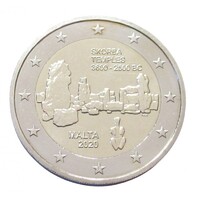 Málta,2 euro 2020 F - Őskori műemlékek - Skorba templomok aUNC+ ötvözet