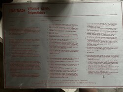 Eredeti retro ipari lift tábla / Felvonó utasítás