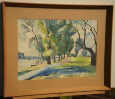 (K) Jánossy Ferenc (1926-1982) : Dunaparti sétány