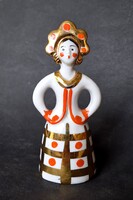Retró Szovjet Dulevo porcelán matrjóska menyasszony