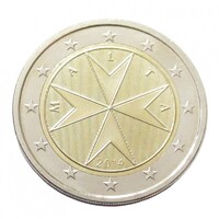 Málta,2 euro 2014 aUNC+ ötvözet