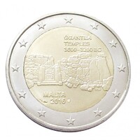 Málta,2 euro 2016 Párizs verdejellel - Őskori műemlékek - Ggantija templomok aUNC+ ötvözet