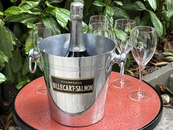CHAMPAGNE CLUB - Billecart-Salmon Vintage Sparkling Wine Set – 5 Flute Glasses and a Sparkling Wine Cooler (1970s)