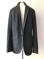 ZARA középszürke, kötött anyagú, nyári zakó – L-es SLIM Fit