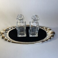 Elegant, slender oil and vinegar bottles