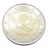 Monaco,2 euro 2011 aUNC+ ötvözet