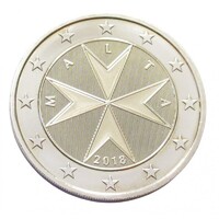 Málta,2 euro 2018 aUNC+ ötvözet
