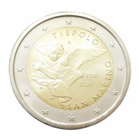 San Marino,2 euro 2020 - Giovanni Battista Tiepolo festő aUNC+ ötvözet