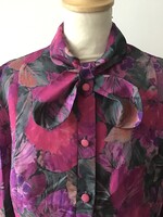 Színes, vintage, szép szabású női blúz, ing. L-XL-es