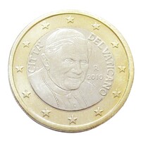 Vatikán,1 euro 2010 aUNC+ ötvözet