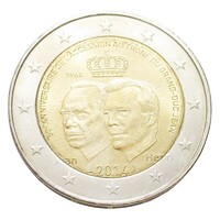 Luxemburg,2 euro 2014 - I. Henrik - János nagyherceg uralkodási arany jubileum aUNC+ ötvözet