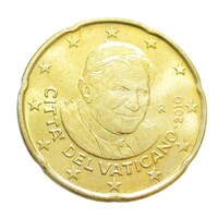 Vatikán,20 eurocent 2010 aUNC+ ötvözet