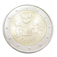 Málta,2 euro 2017 Párizs verdejellel - Máltai Közösségi Segélyalap - Béke aUNC+ ötvözet