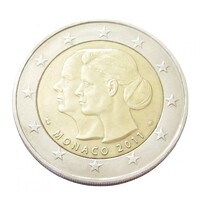 Monaco,2 euro 2011 - II. Albert és Charléne esküvője aUNC+ ötvözet