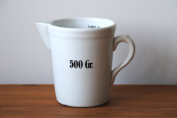 Ritka Zsolnay porcelán patikai mérőedény / mérőpohár (500 Gr.) - Hibátlan, jelzett