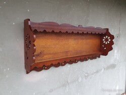 Mahogany Art Nouveau Wall Plate Shelf Spice Wall Cabinet!