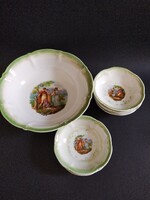 Bavaria jelenetes porcelán salátás készlet