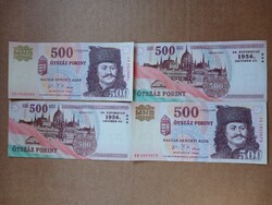 4 x 500 forint 2006 "EC" 1956-os emlékbankjegy