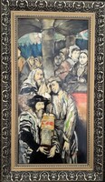 Zsinagóga - Jom Kippur / Judaika festmény.