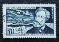 Fr1051p / Franciaország 1955 Verne Gyula bélyeg pecsételt