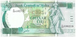 10 lira liri 1994 Emanuel Ellul Málta Gyönyörű